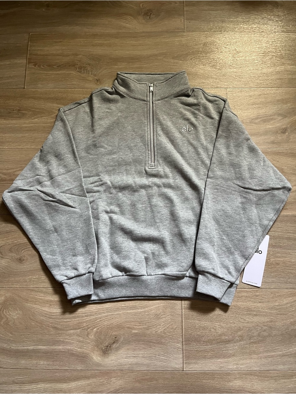ALO Yoga Men's Grey Quarter-Zip Sweatshirt - Sizes XS, S, L - NEW